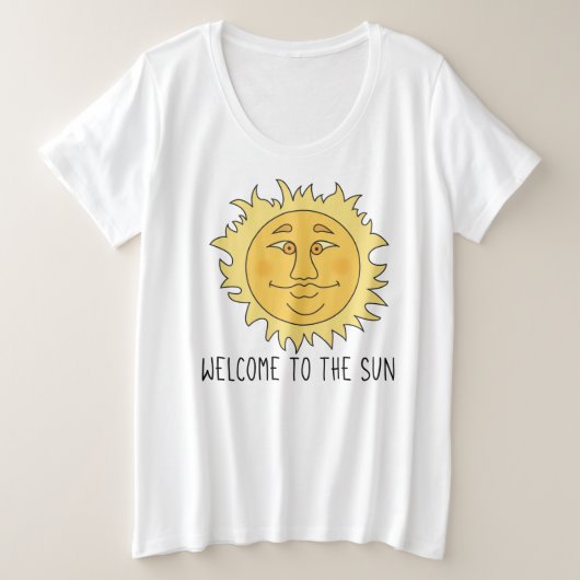 Welkom Zon Dames Basic T-Shirt Plus Size (Design voorkant)
