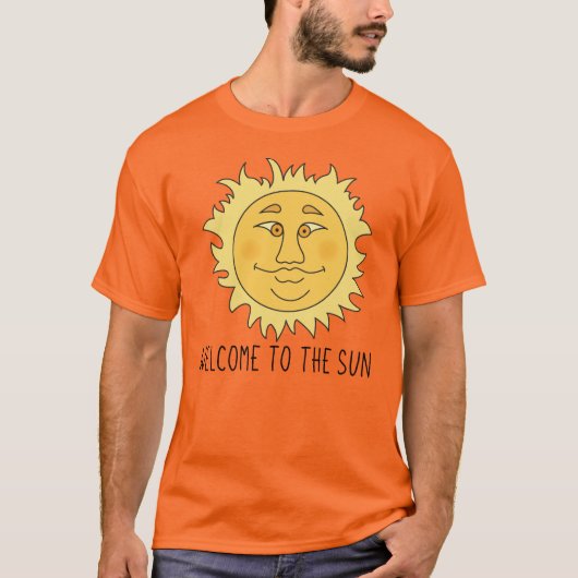Welkom Zon Heren Basic T-Shirt (Voorkant)