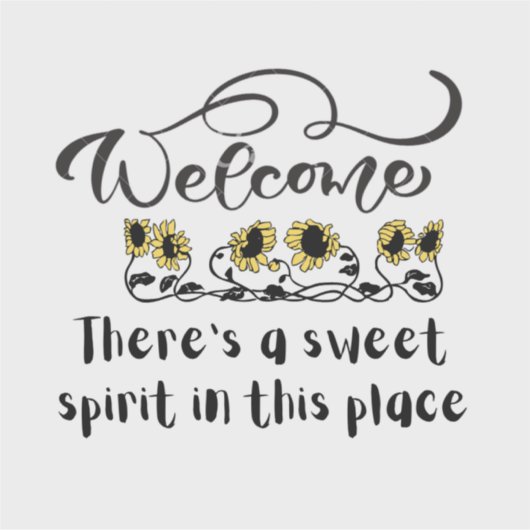 Welkom Zonnebloem Sticker (Voorkant)