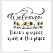 Welkom Zonnebloem Sticker (Vel)