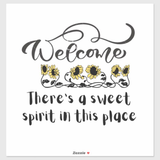 Welkom Zonnebloem Sticker (Vel)