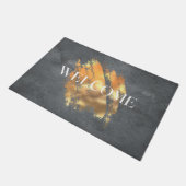 WELKOM ZWART DEURMAT (Schuin)