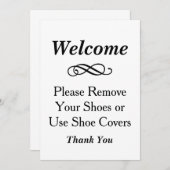 Welkom Zwart en Wit Graag Schoenen Uitdoen (Voorkant / Achterkant)