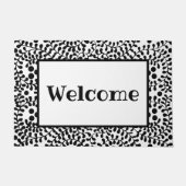 Welkom Zwart en Wit Persoonlijk Deurmat (Voorkant)