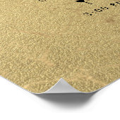 Welkom zwart-gouden bruiloft-teken met tijdlijn poster (Hoek)