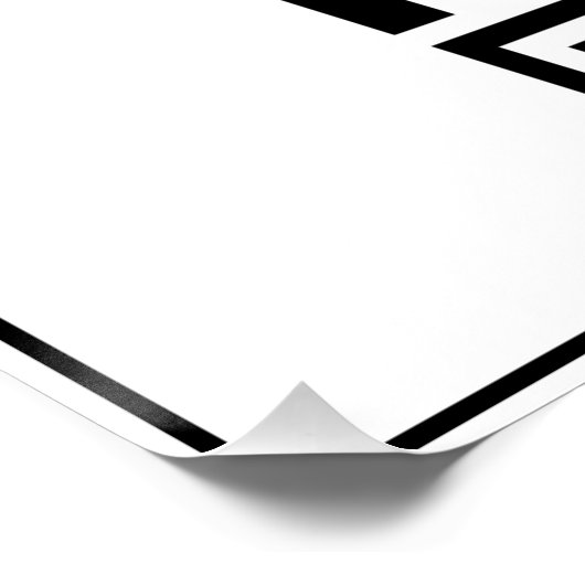 Welkom Zwart-wit Business Scan QR Code Perfect Poster (Hoek)