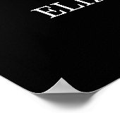 Welkom zwart-wit kalligrafie bruiloft poster (Hoek)