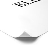 Welkom zwart-wit kalligrafie bruiloft poster (Hoek)