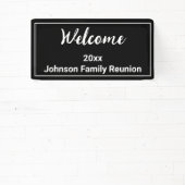 Welkom Zwart-wit Naam Familiereünie Spandoek (Insitu)