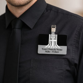 Welkom Zwarte Wit Christelijke Kerk Usher Badge