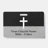 Welkom Zwarte Wit Christelijke Kerk Usher Badge (Achterkant)