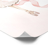 Welkombord Roze Balletdanseres Verjaardagsfeestje Poster (Hoek)