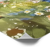 Welkombord voor baby shower met bergbloemenweide poster (Hoek)