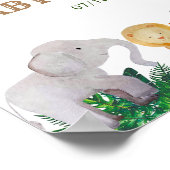 Welkombord voor babyborrel met safari-dieren poster (Hoek)