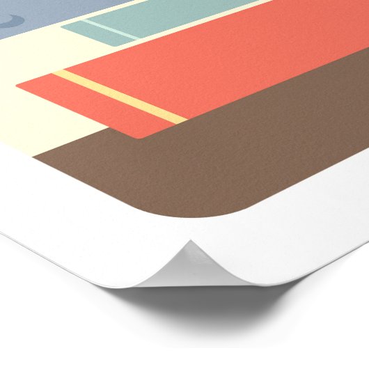 Welkombord voor babyfeestje met bibliotheekboekthe poster (Hoek)