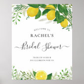 Welkombord voor bruidsdouche met verse citroen | G Poster (Voorkant)