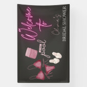 Welkombord voor bruidsfeest aan het zwembad spandoek (Verticaal)