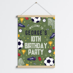 Welkombord voor jongens sport voetbal verjaardag poster