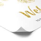 Welkombord voor kerstfeest poster (Hoek)