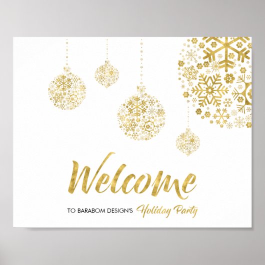 Welkombord voor kerstfeest poster (Voorkant)