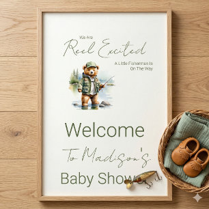 Welkombord voor Little Fisherman-babyfeestje Poster