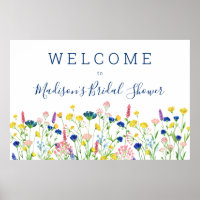 Welkombord voor Wildflower Garden Bruidsdouche