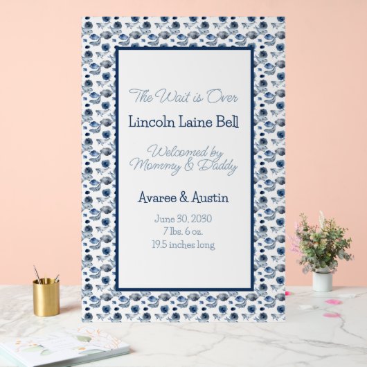 Welkombordje voor baby jongen acryl bord (Huwelijk)