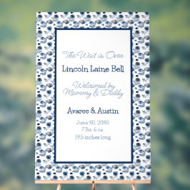 Welkombordje voor baby jongen acryl bord