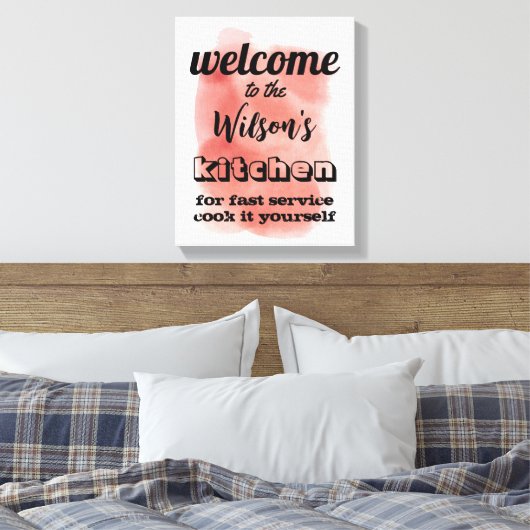 welkome aangepaste aanhalingstekens humor canvas afdruk (Insitu (Slaapkamer))