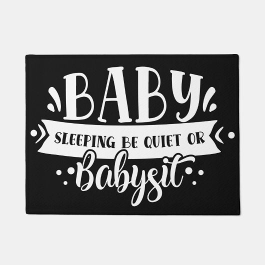 Welkome BABY-SLEEPING van deur Mat IS STILLET OF B (Voorkant)
