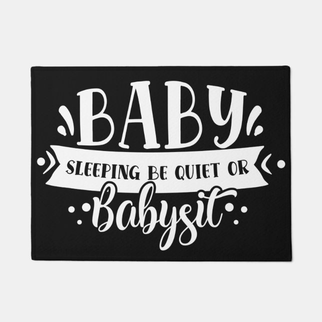Welkome BABY-SLEEPING van deur Mat IS STILLET OF B (Voorkant)