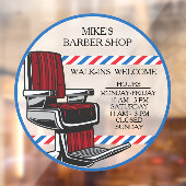 Welkome barber-stoelenwinkeluren aanpassen voor Wa Raamsticker (Vel 2)