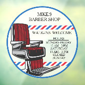 Welkome barber-stoelenwinkeluren aanpassen voor Wa Raamsticker (Vel 3)