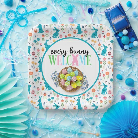 Welkome Bunnies Papieren Bordje (Feest)