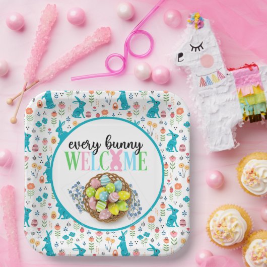 Welkome Bunnies Papieren Bordje (Feest)