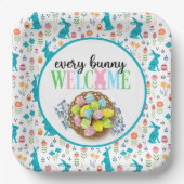 Welkome Bunnies Papieren Bordje (Voorkant)