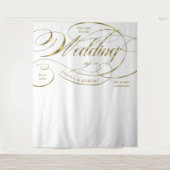 Welkome Elegant Gold Curved Script Banner Wandkleed (Voorkant)