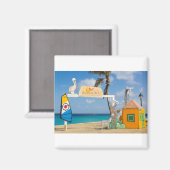 Welkome fotospot op zee in Bonaire.JPG Magneet (Voorkant / Achterkant)