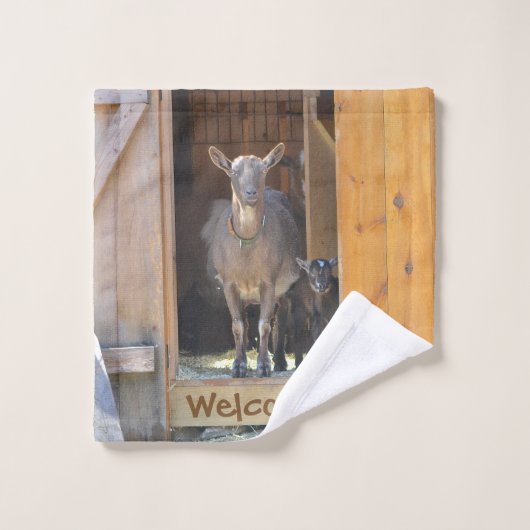 Welkome geiten bad handdoek (Wasdoekje)