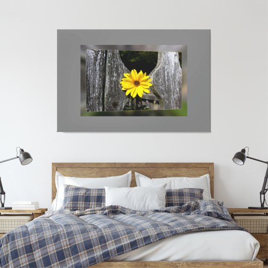 Welkome gele bloem canvas afdruk (Insitu (Slaapkamer))