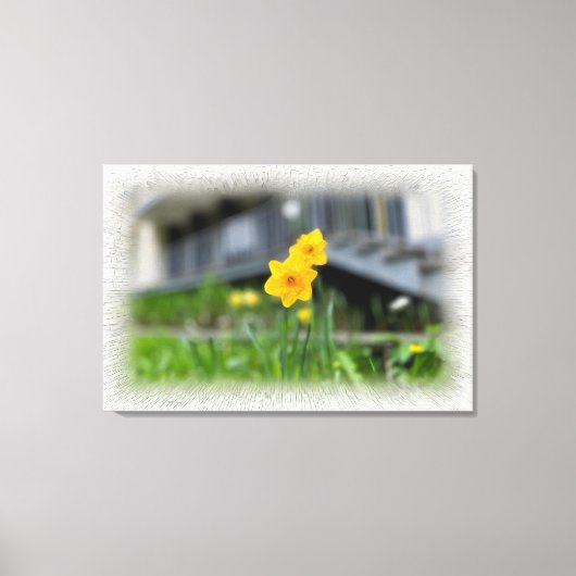 Welkome gele bloemen canvas afdruk (Voorkant)