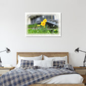 Welkome gele bloemen canvas afdruk (Insitu (Slaapkamer))