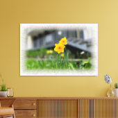 Welkome gele bloemen canvas afdruk (Insitu (Woonkamer))