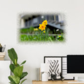 Welkome gele bloemen poster (Thuiskantoor)