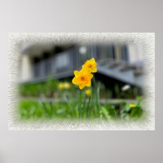 Welkome gele bloemen poster (Voorkant)