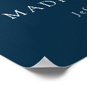 Welkome Graduation Party voor moderne Script Navy Poster (Hoek)