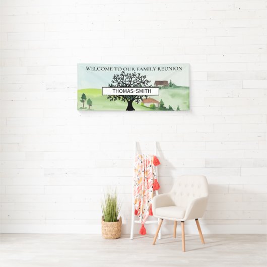 Welkome herünie over familiestructuur Kies kleur Spandoek (Insitu)