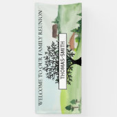 Welkome herünie over familiestructuur Kies kleur Spandoek (Verticaal)