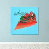 welkome homo , vier hosting , venerati canvas afdruk (Insitu (Houten vloer))