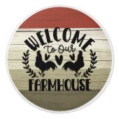 welkome keuken voor boerenkuin keramische knop (Voorkant)